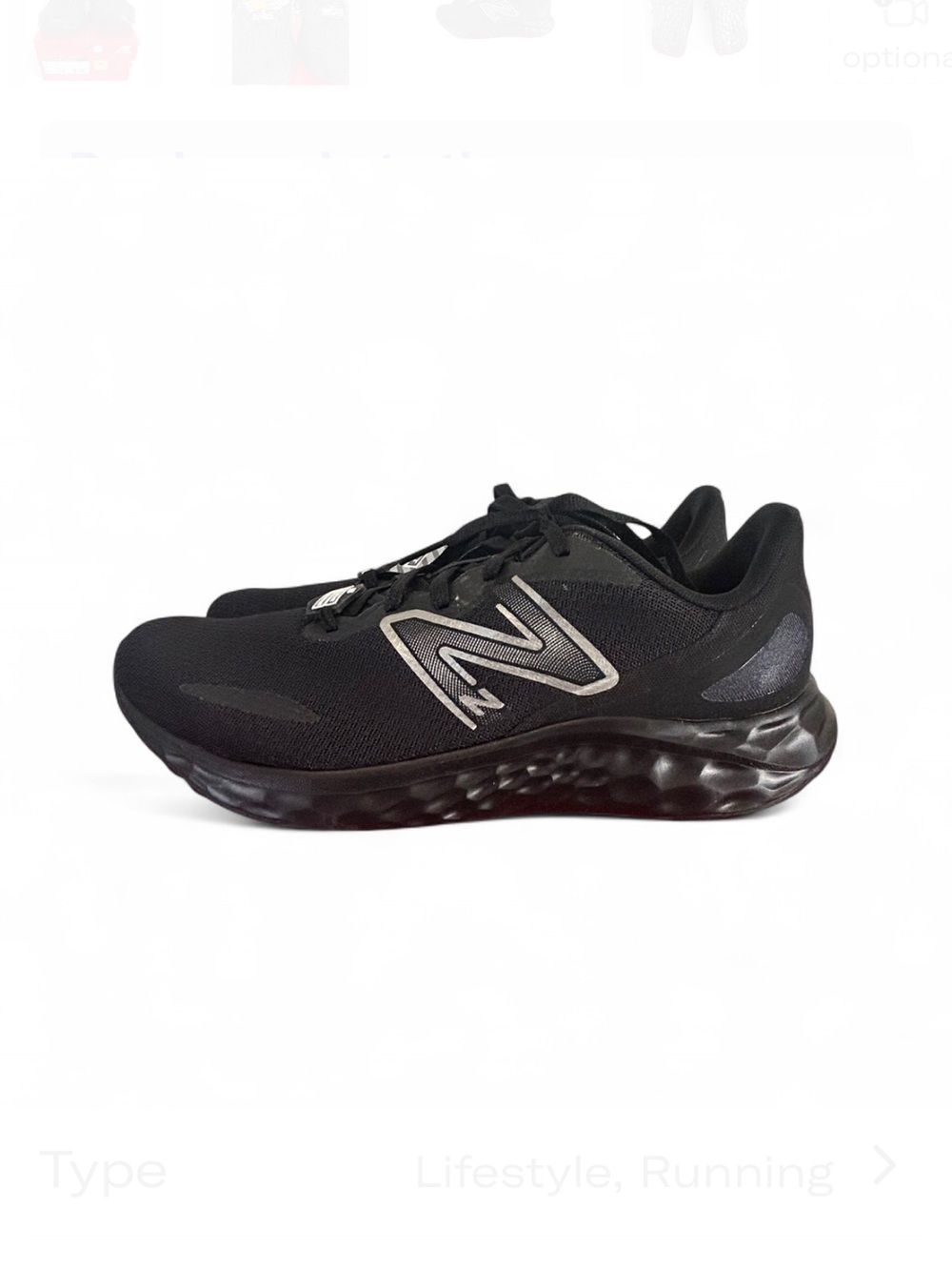 NEW BALANCE ARISHI V4 Fresh Foam Black Metallic Mens SZ-10 Run Slip Resistant